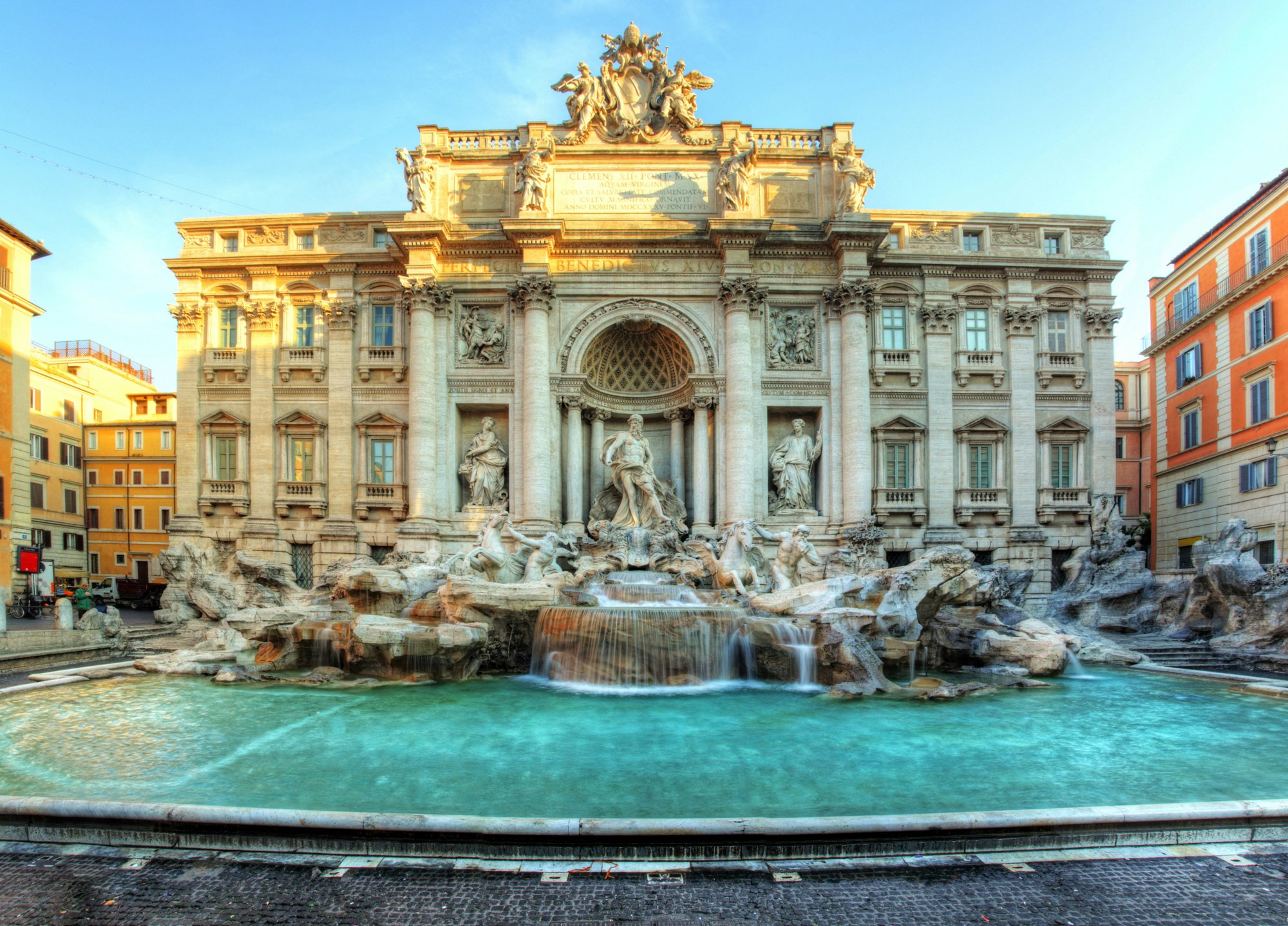 Trevi Fountain In Morning Rome Italy Landscape Painting Paint By Numbers Kit DIY 